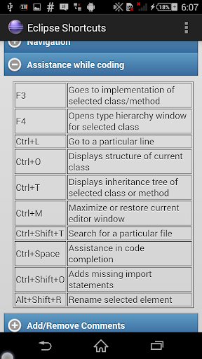 【免費教育App】Eclipse Shortcuts-APP點子