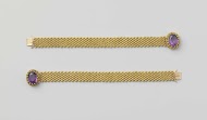 Armband van goud en amethist