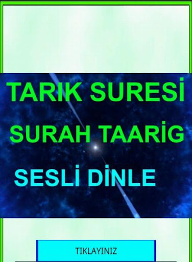 Tarık Suresi Sesli Dinle Meali