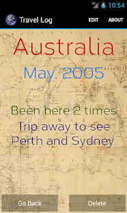 Travel Log Screenshots 1