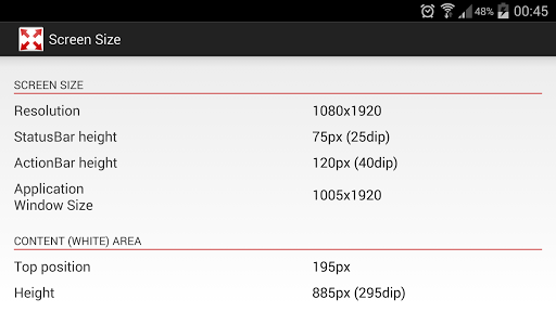 【免費生產應用App】Screen Size and Density-APP點子
