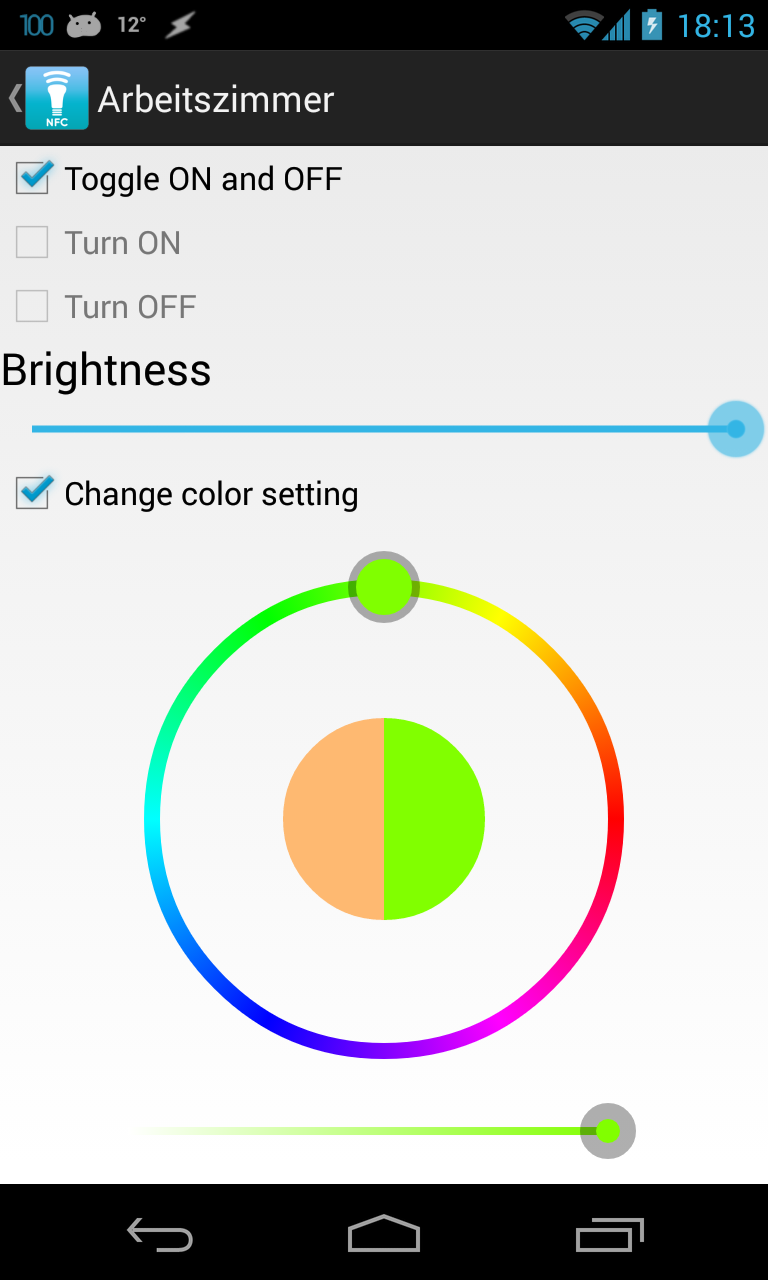 NFC for Hue Screen 1