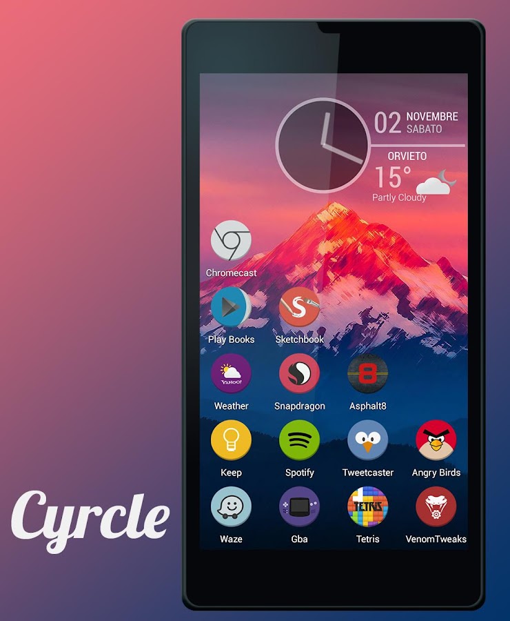 Cyrcle Icon Theme Apex Nova Go v3.1 APK