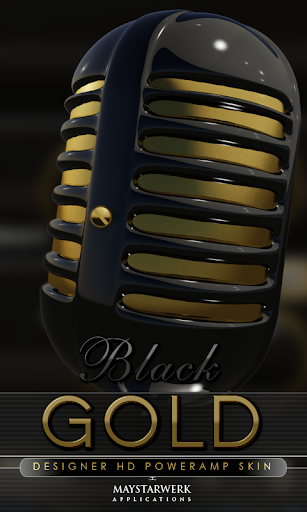 Poweramp skin black gold