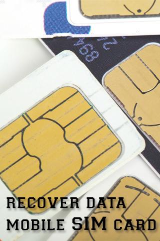 Recover Data Mobile SIM Card