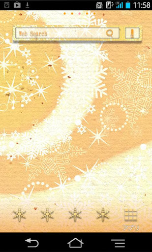 きせかえ壁紙☆-雪と星の和紙