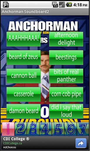 Anchorman Soundboard Android app Screenshot 1