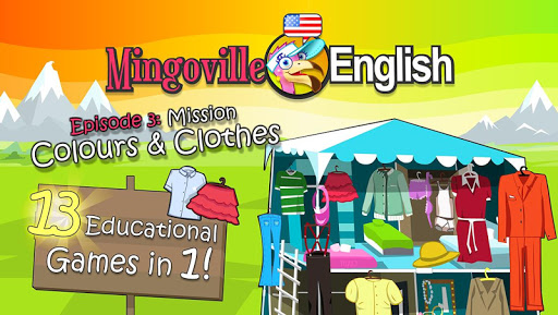 兒童英語 3: Mingoville中的'顏色和衣服'