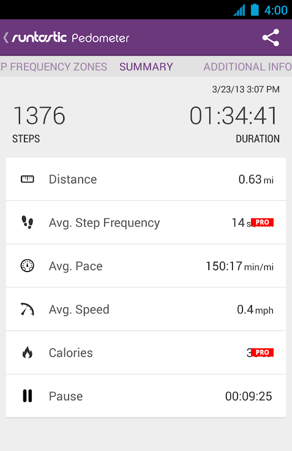    Runtastic Pedometer Step Count- screenshot  
