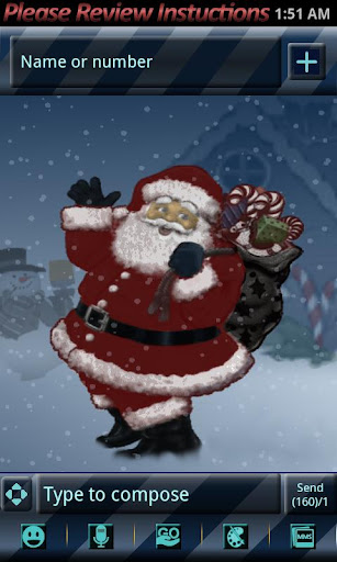 Christmas Santa 3D for GO SMS