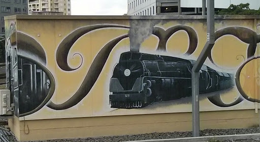 Steam Locomotive Mural