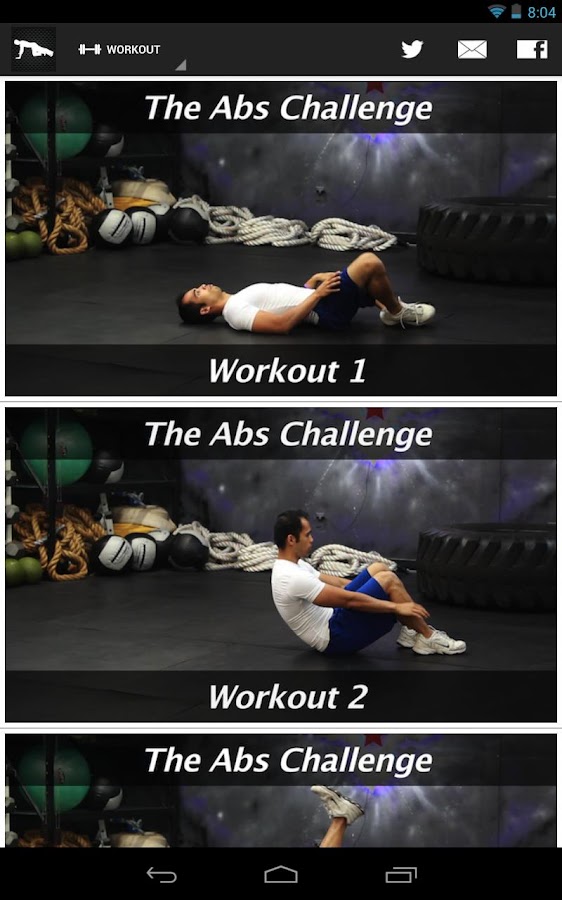 The Abs Challenge Workout Screen 3