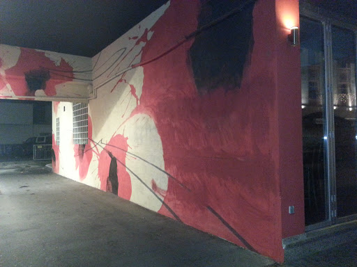 Rotes Wandgemälde