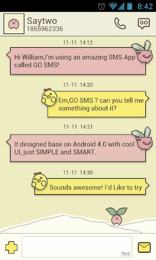 GOSMS Cute Beans THEME