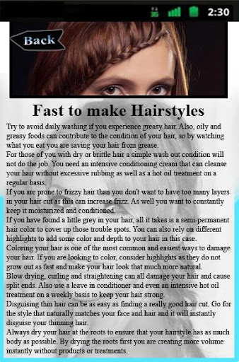 Fast to make Hairstyles