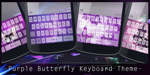 Purple Butterfly Keyboard