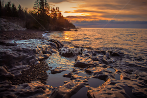 A North Shore Morning by Gary Hanson - Landscapes Waterscapes