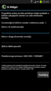 Si.Widget - poraba za Simobil Screenshots 5