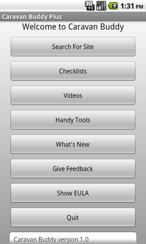 Android application Caravan Buddy Plus Key screenshort