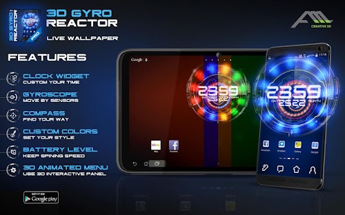 Android application 3D Gyro Reactor Pro screenshort