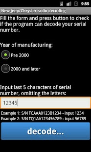 Download Jeep - Chrysler Radio Unlocker APK