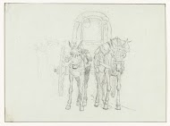 Italiaans rijtuig met muilezels