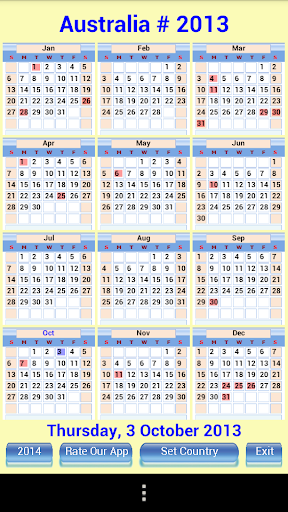 Cool Calendar Holidays 2014