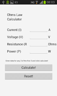 Ohms Law Calculator Screenshots 3