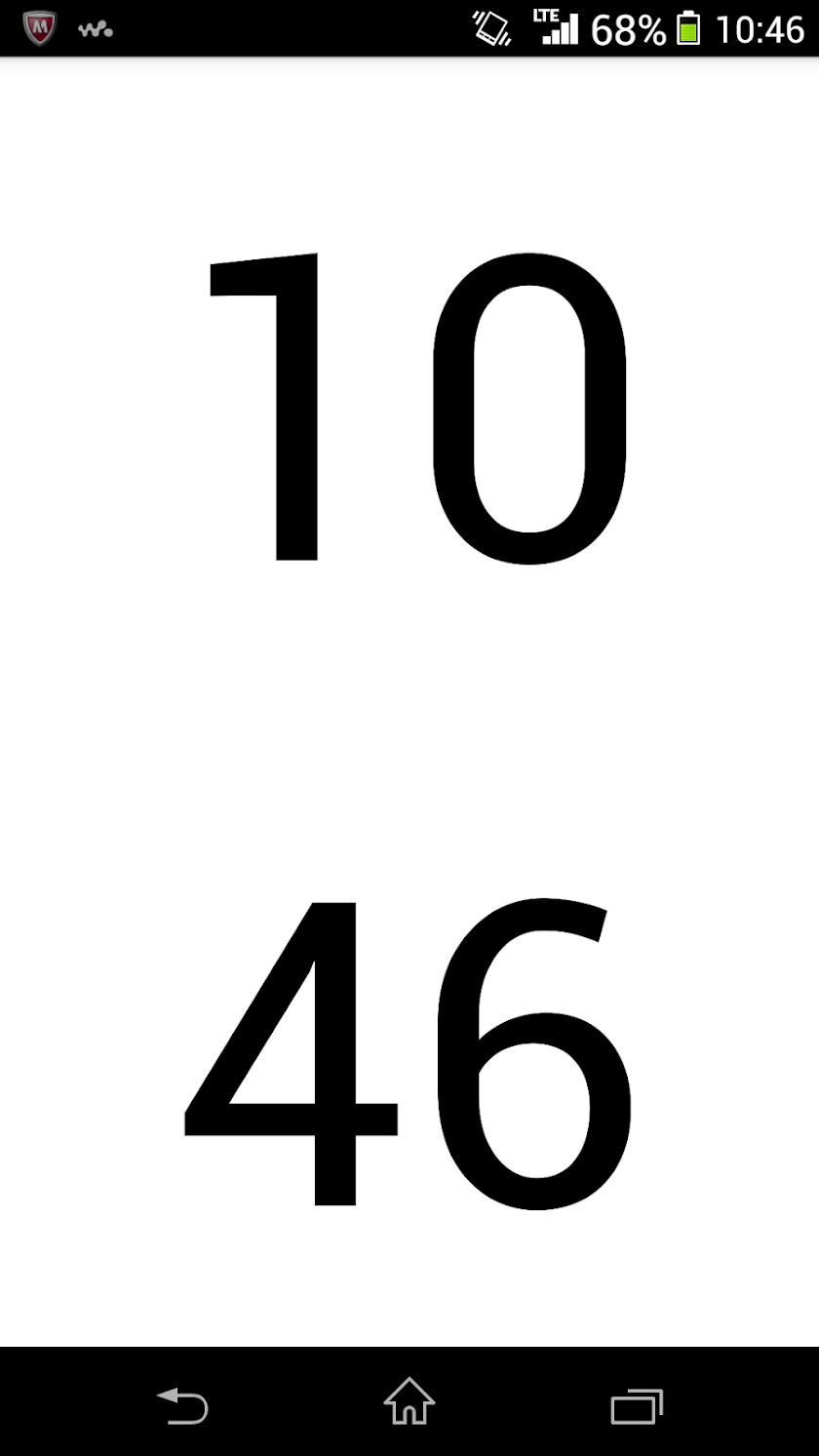 大きな文字の時計 Screen 1