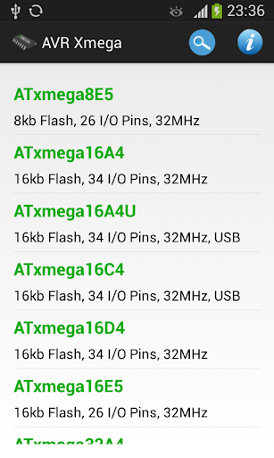 AVR Xmega Database