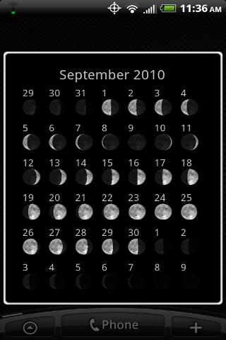 Moon Phase Widget Screen 2