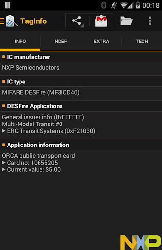NFC TagInfo by NXP