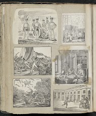 Albumblad met diverse voorstellingen