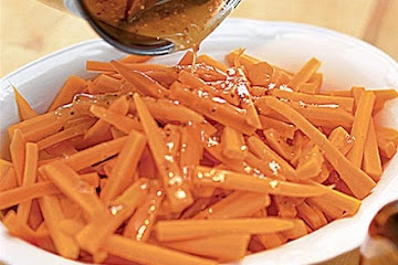 Maple-mustard glazed carrots