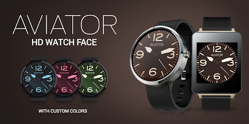 Android application Aviator HD Watch Face screenshort