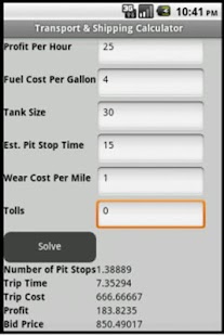 Transport & Ship Calculator Screenshots 1