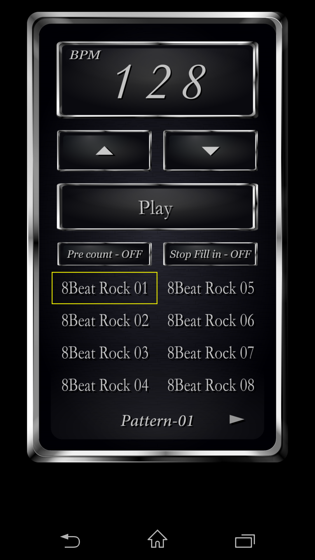 Android application Drum Metronome (MetroDrum) screenshort
