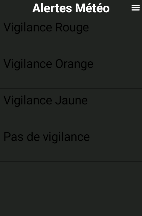 Alertes Météo Screen 3