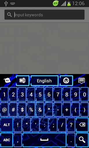 【免費個人化App】GO鍵盤霓虹藍色主題-APP點子