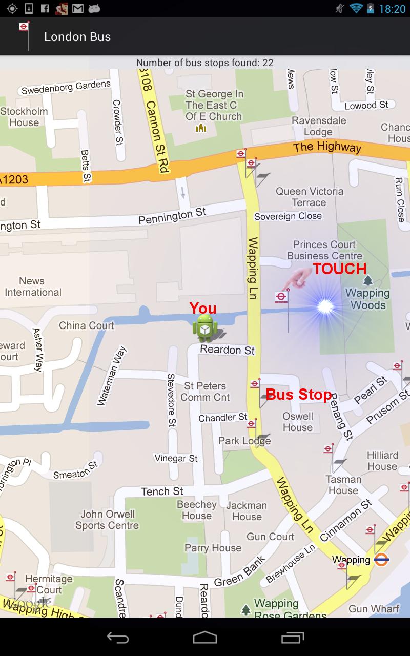 London Bus Countdown Screen 3