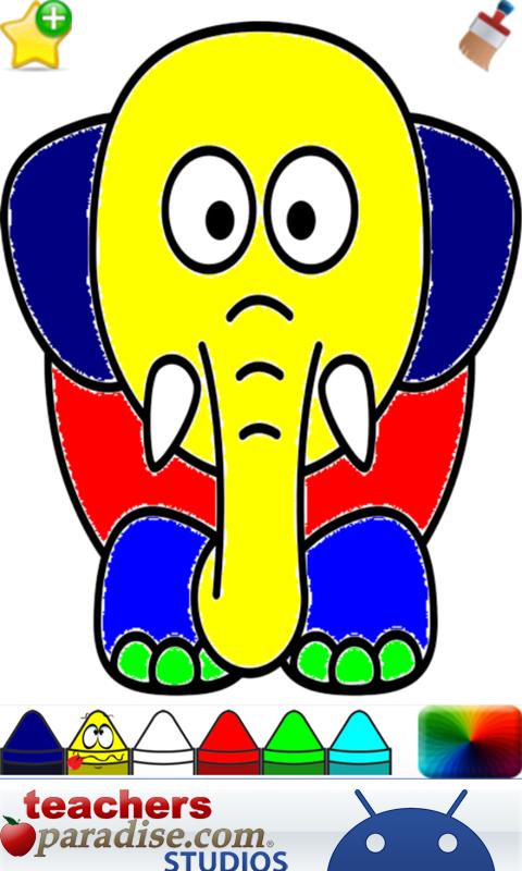 Crazy Crayons Coloring Screen 2