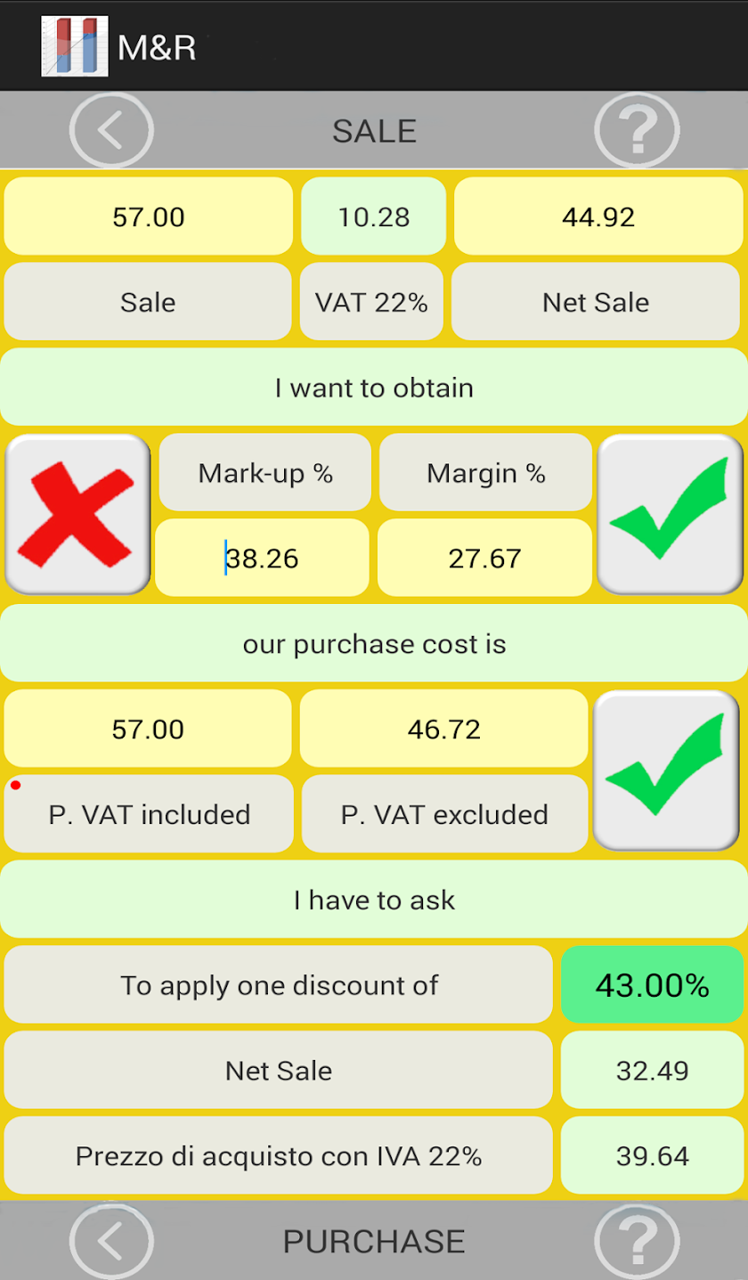 M&amp;R Margin and Mark-up Screen 2