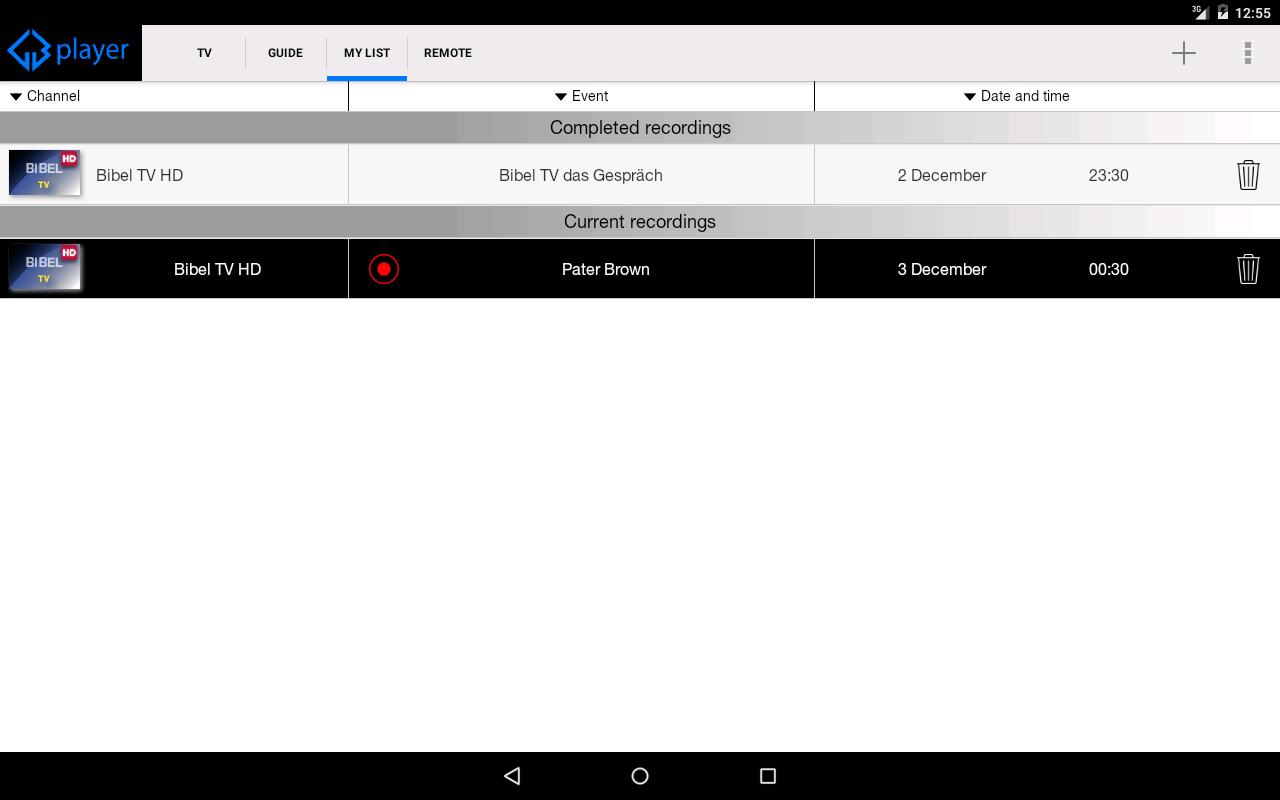 Gigablue Player - screenshot