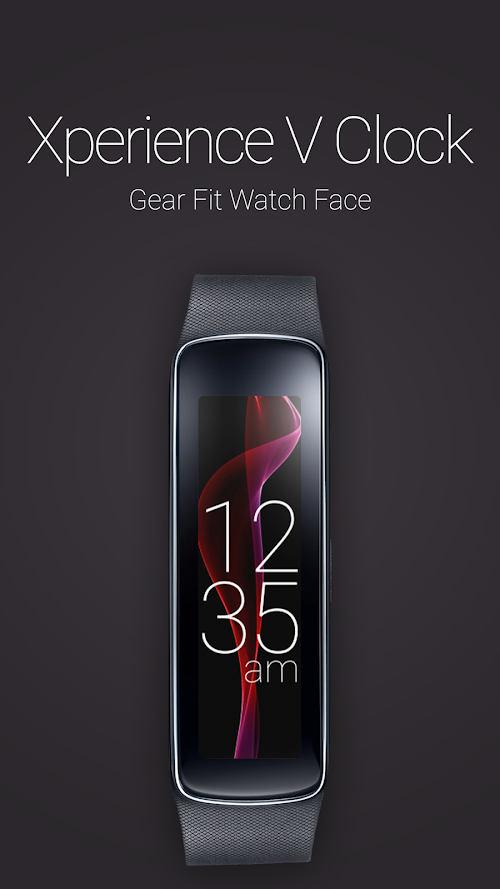 Android application Xperience V Clock for Gear Fit screenshort