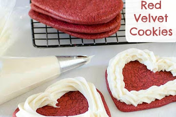 Heart Shaped Red Velvet Cookies