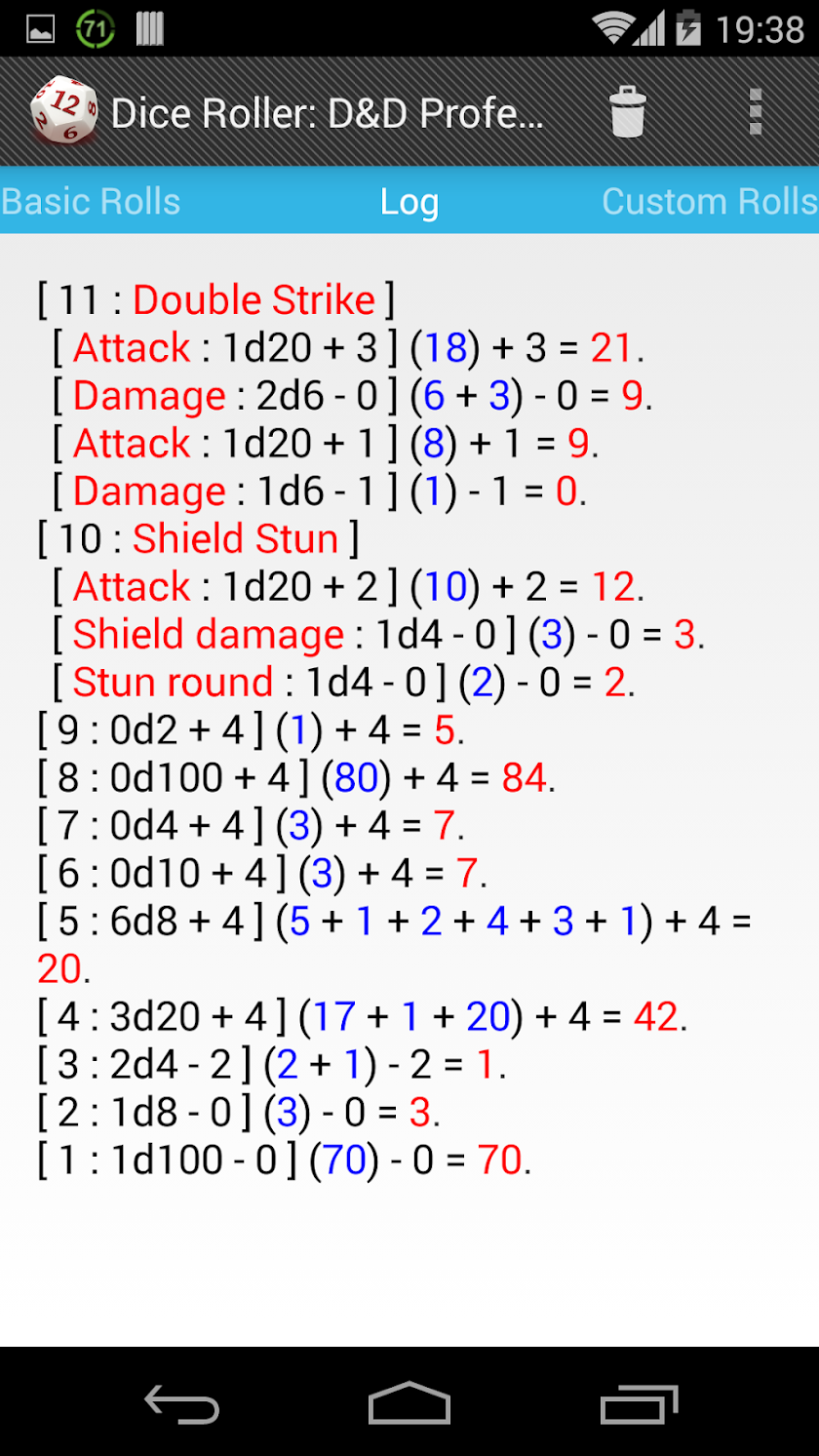 Dice Roller: D&amp;D Professional Screen 2