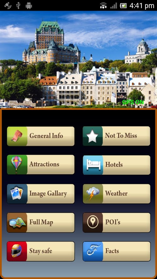 Android application Quebec Offline Map Guide screenshort
