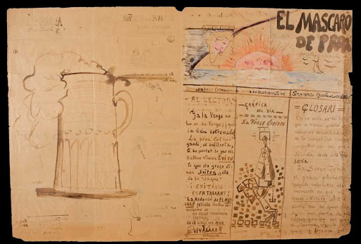 El mascaró de proa. Illustrated and handwritten heading
