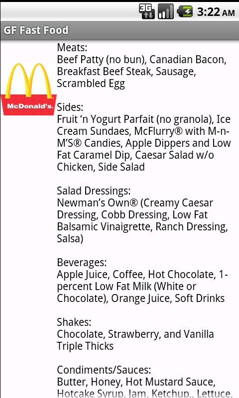 Gluten Free Fast Food Screen 2