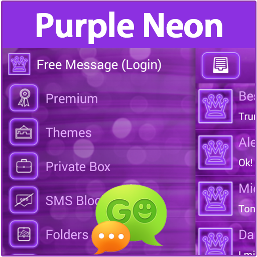 GO SMS Purple Neon 娛樂 App LOGO-APP開箱王